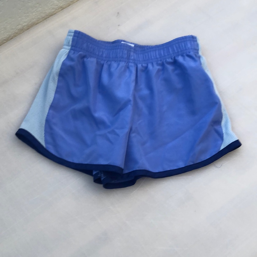 Blue running shorts